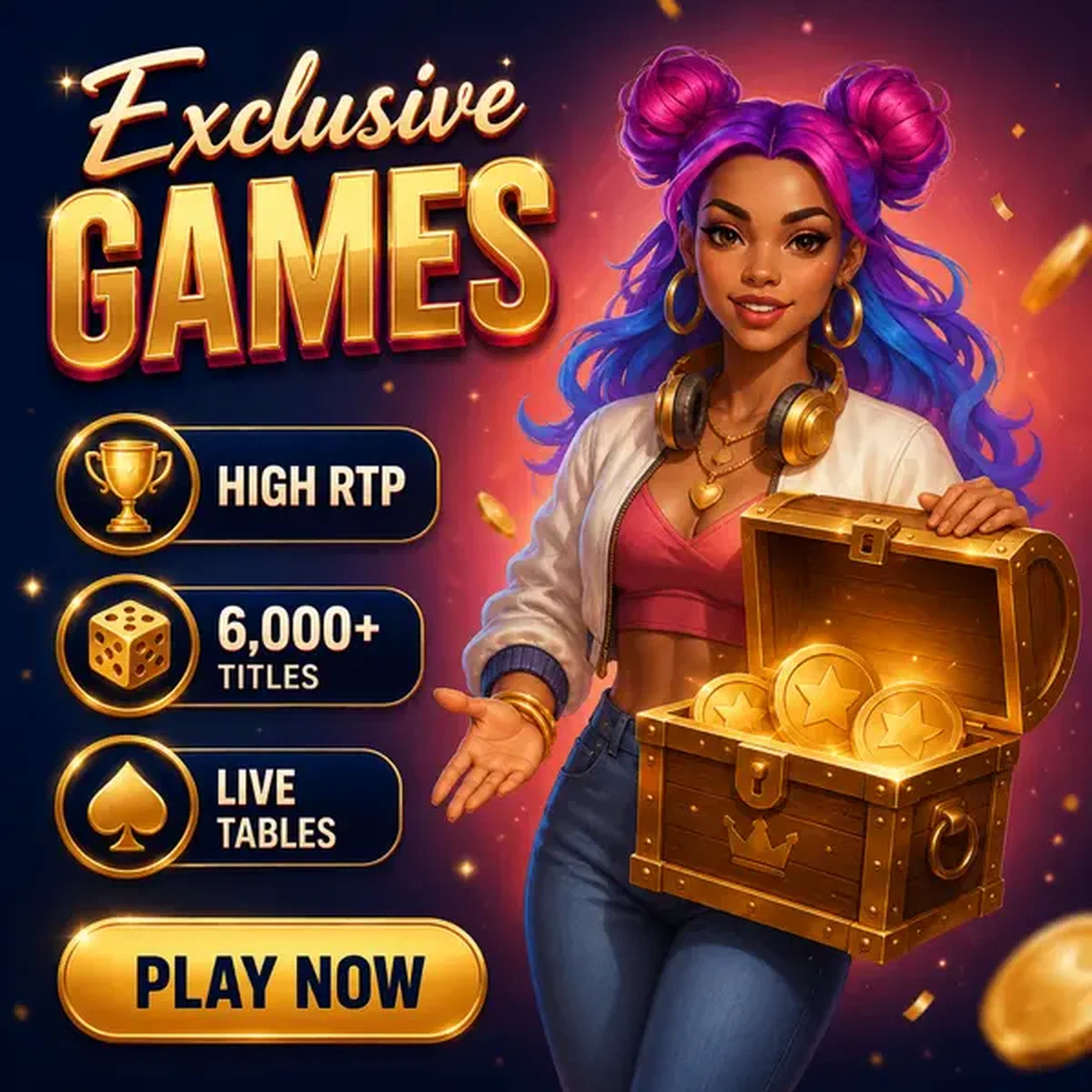 Tragaperras exclusivas y cofre del tesoro en Coolzino Casino Games