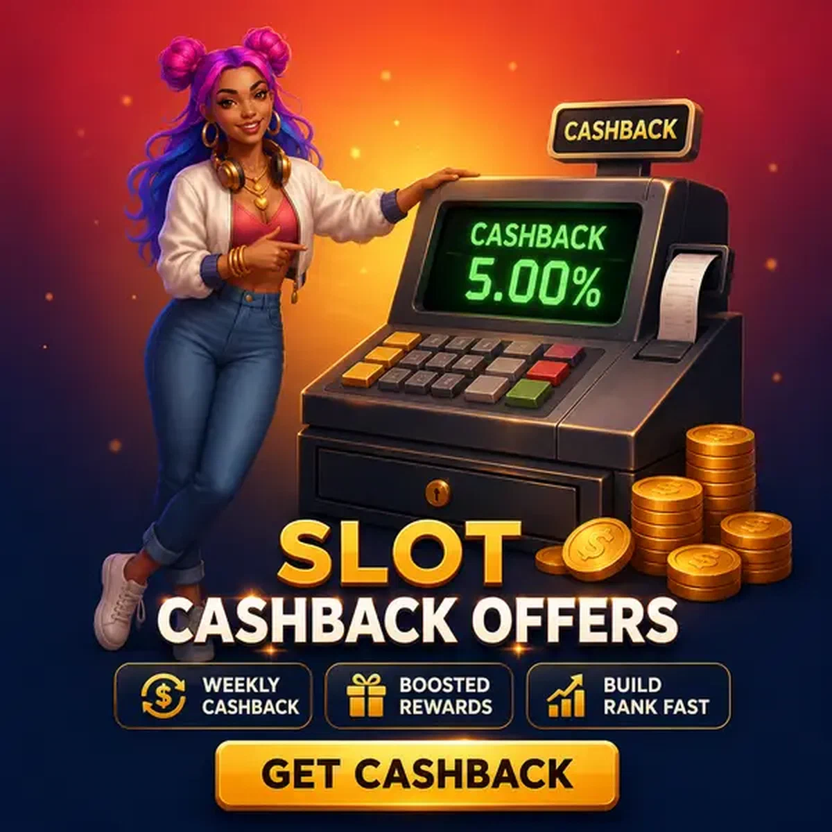Jugador explorando recompensas de cashback de tragaperras en la pantalla de registro de Coolzino Casino